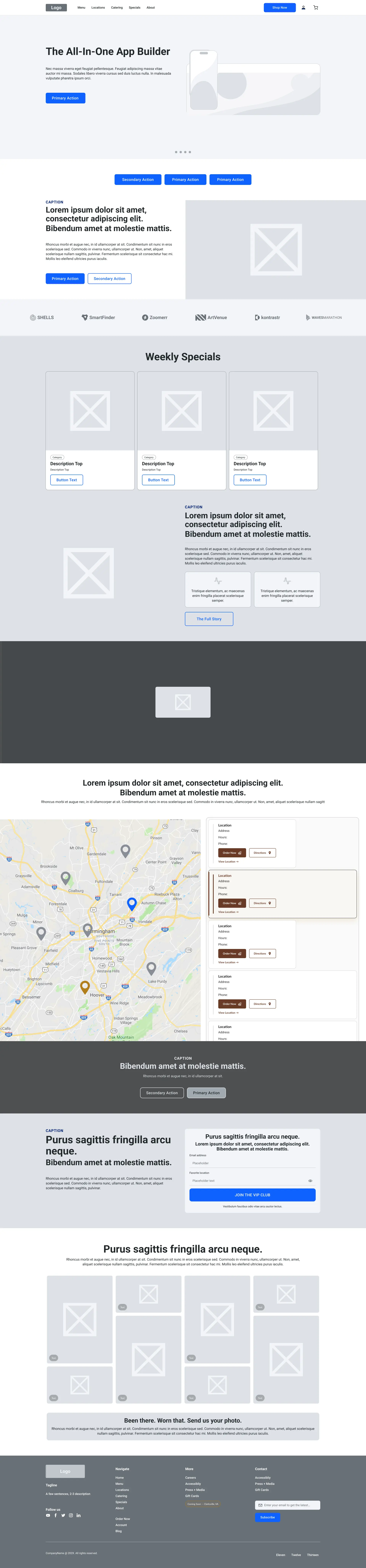 Fishin' Pig homepage mockup