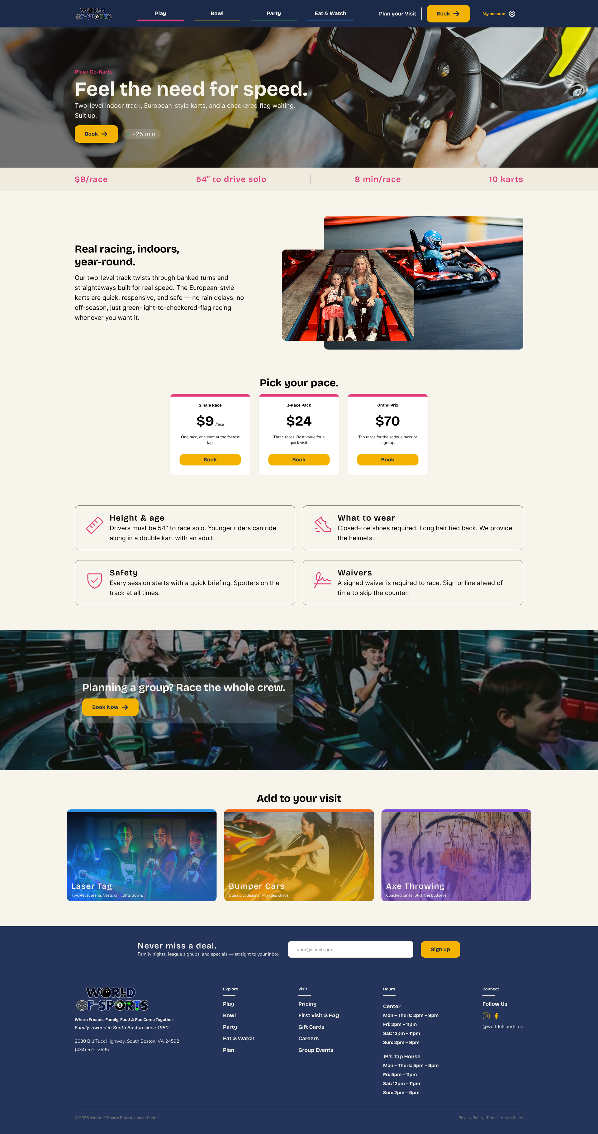 Attraction detail page desktop and mobile