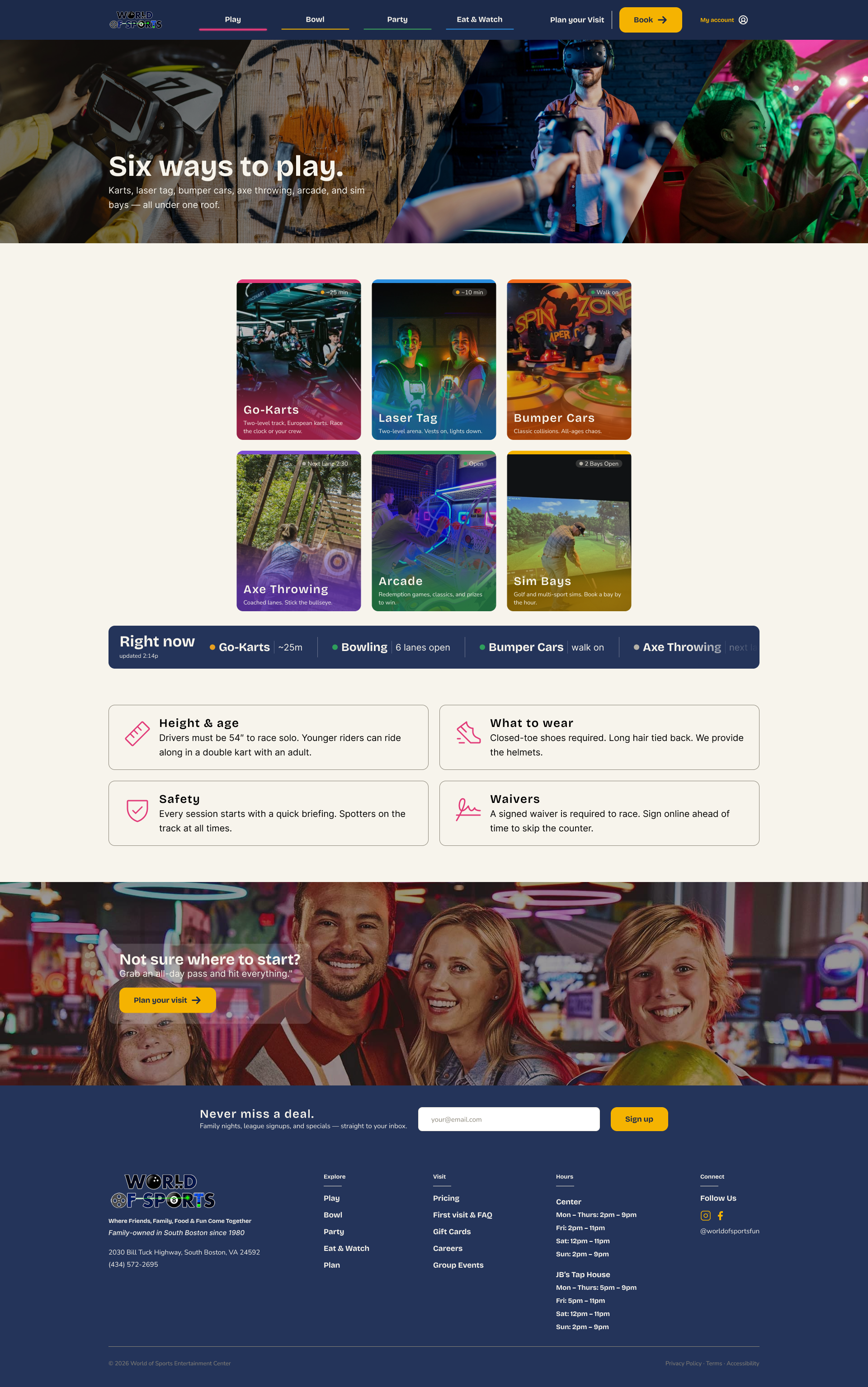 Group landing page desktop and mobile